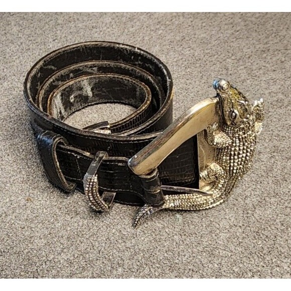 Other - Vintage Ravid Artistic Leather Crocodile Buckle and Foot Size 30 RARE!!